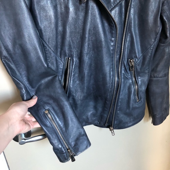 BOD & CHRISTENSEN leather moto jacket, SZ S - Picture 5 of 7